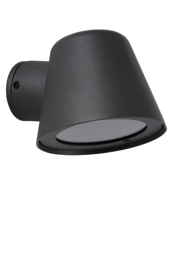 Lucide DINGO-LED - Lámpara de pared Dentro/Fuera - LED Regul. - GU10 - 1x5W 3000K - IP44 - Antracita - UIT